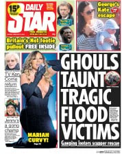 Daily Star () Newspaper Front Page for 10 February 2014