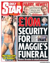 Daily Star () Newspaper Front Page for 10 April 2013