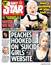 Daily Star () Newspaper Front Page for 10 April 2014