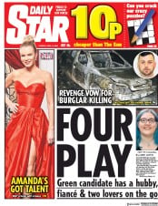 Daily Star () Newspaper Front Page for 10 April 2018