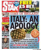 Daily Star () Newspaper Front Page for 10 July 2021
