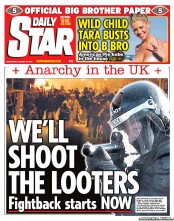 Daily Star () Newspaper Front Page for 10 August 2011