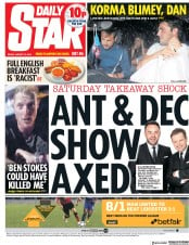 Daily Star () Newspaper Front Page for 10 August 2018