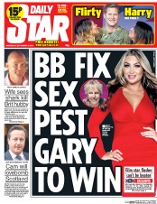 Daily Star () Newspaper Front Page for 10 September 2014