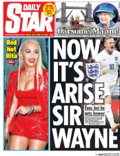 Daily Star () Newspaper Front Page for 10 September 2015