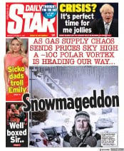 Daily Star () Newspaper Front Page for 11 October 2021