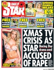 Daily Star () Newspaper Front Page for 11 November 2017