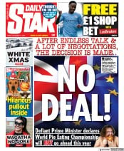Daily Star () Newspaper Front Page for 11 December 2020