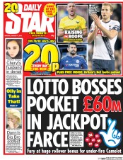 Daily Star () Newspaper Front Page for 11 January 2016
