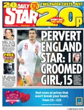 Daily Star () Newspaper Front Page for 11 February 2016