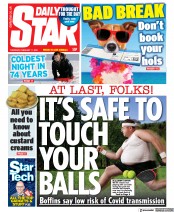 Daily Star () Newspaper Front Page for 11 February 2021