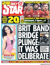 Daily Star () Newspaper Front Page for 11 March 2016