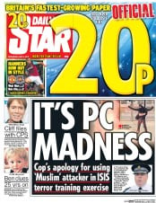 Daily Star () Newspaper Front Page for 11 May 2016