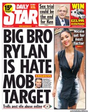 Daily Star () Newspaper Front Page for 11 June 2013