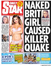 Daily Star () Newspaper Front Page for 11 June 2015