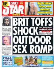 Daily Star () Newspaper Front Page for 11 July 2014