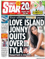 Daily Star () Newspaper Front Page for 11 July 2017