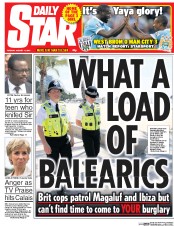Daily Star () Newspaper Front Page for 11 August 2015