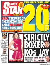 Daily Star () Newspaper Front Page for 12 October 2015
