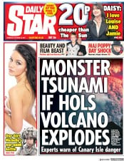 Daily Star () Newspaper Front Page for 12 October 2017