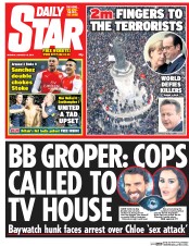 Daily Star () Newspaper Front Page for 12 January 2015