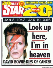 Daily Star () Newspaper Front Page for 12 January 2016