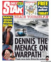 Daily Star () Newspaper Front Page for 12 February 2020