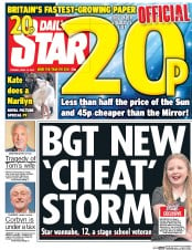 Daily Star () Newspaper Front Page for 12 April 2016