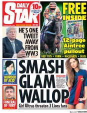 Daily Star () Newspaper Front Page for 12 April 2018