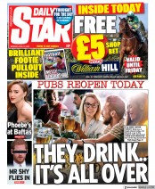 Daily Star () Newspaper Front Page for 12 April 2021