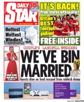 Daily Star () Newspaper Front Page for 12 August 2019