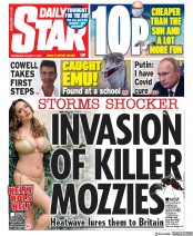 Daily Star () Newspaper Front Page for 12 August 2020
