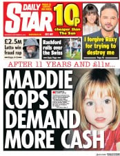 Daily Star () Newspaper Front Page for 12 September 2018