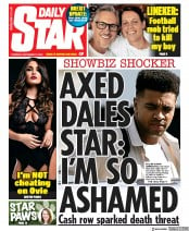 Daily Star () Newspaper Front Page for 12 September 2019