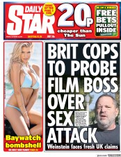 Daily Star () Newspaper Front Page for 13 October 2017