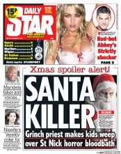 Daily Star () Newspaper Front Page for 13 December 2013