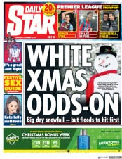 Daily Star () Newspaper Front Page for 13 December 2017