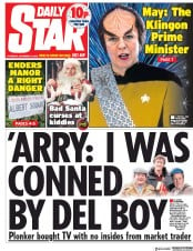 Daily Star () Newspaper Front Page for 13 December 2018