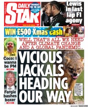 Daily Star () Newspaper Front Page for 13 December 2021