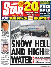 Daily Star () Newspaper Front Page for 13 January 2017