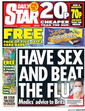 Daily Star () Newspaper Front Page for 13 January 2018