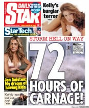 Daily Star () Newspaper Front Page for 13 February 2020