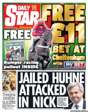 Daily Star () Newspaper Front Page for 13 March 2013