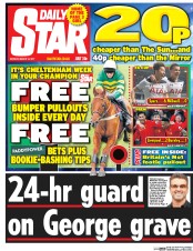 Daily Star () Newspaper Front Page for 13 March 2017