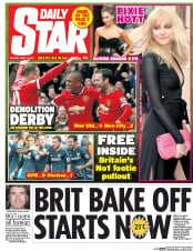 Daily Star () Newspaper Front Page for 13 April 2015