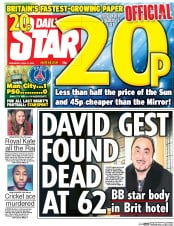 Daily Star () Newspaper Front Page for 13 April 2016