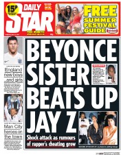 Daily Star () Newspaper Front Page for 13 May 2014
