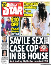 Daily Star () Newspaper Front Page for 13 June 2013