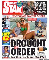 Daily Star () Newspaper Front Page for 13 June 2022