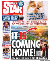 Daily Star () Newspaper Front Page for 13 July 2021